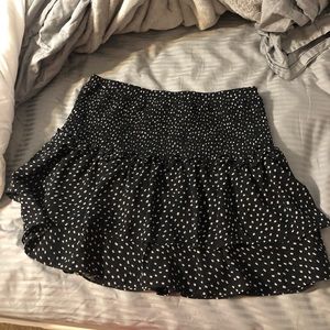 SOLD Black and white smocked skirt